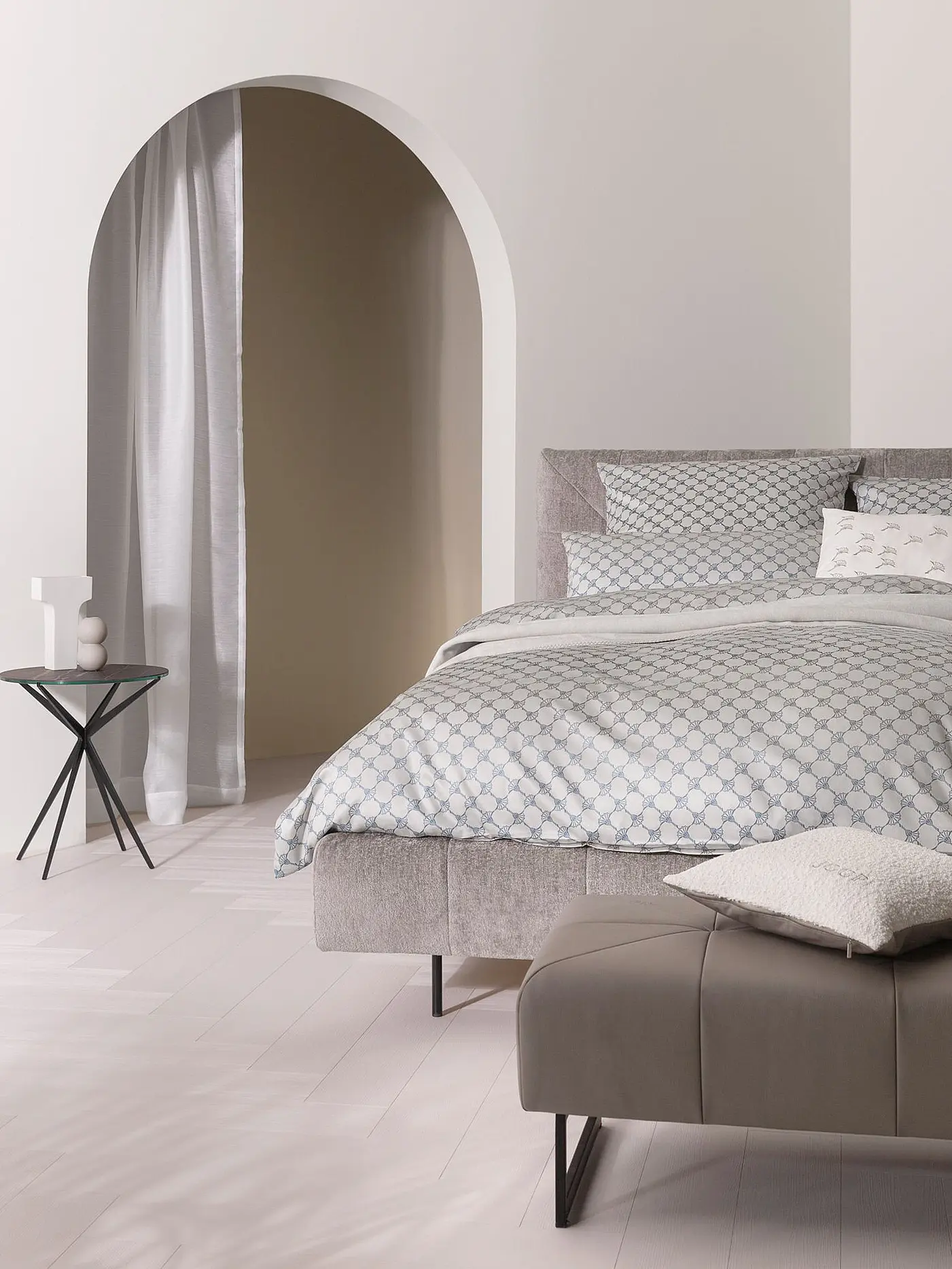 JOOP | Satin Bettwäsche 200x200cm CORNFLOWER GLEAM  Stone | 